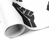 Verhoogd vuist/zwart energiesymbool cadeaupapier (Rol Hoek)