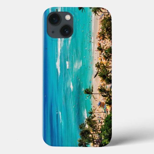 Verhoogd zicht op Waikiki Beach Scene, Honolulu 2 Case-Mate iPhone Case (Achterkant)