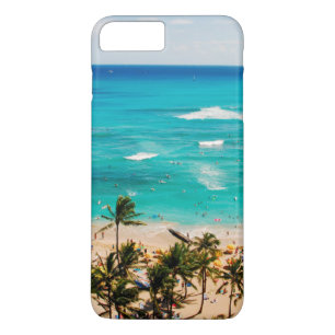 Verhoogd zicht op Waikiki Beach Scene, Honolulu 2 Case-Mate iPhone Case