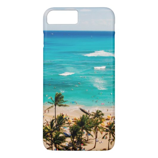 Verhoogd zicht op Waikiki Beach Scene, Honolulu 2 Case-Mate iPhone Case (Achterkant)