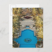 Verhoogd zwembad in het uitzicht-hermedaille briefkaart (Voorkant / Achterkant)