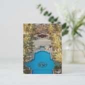 Verhoogd zwembad in het uitzicht-hermedaille briefkaart (Staand voorkant)