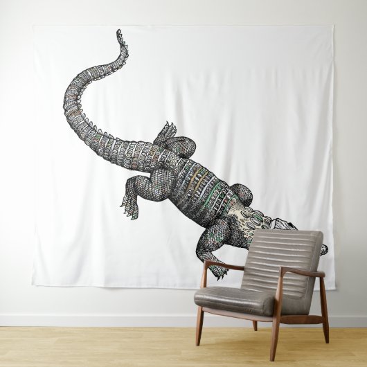 Verhoogde Alligator Tapijt Wandkleed (In Situ (horizontaal))