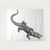 Verhoogde Alligator Tapijt Wandkleed (Voorkant (horizontaal))