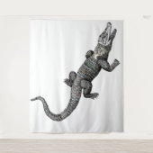 Verhoogde Alligator Tapijt Wandkleed (Voorkant)