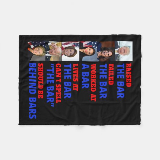 Verhoogde bar Harris heeft de bar gefaald Fleece Deken (Voorkant (Horizontaal))