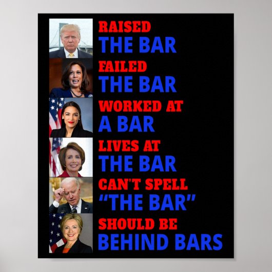 Verhoogde bar Harris heeft de bar gefaald Poster (Voorkant)