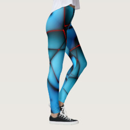 Verhoogde blauwe inktvlekken zonder rode puntstukj leggings