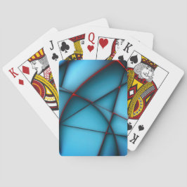 Verhoogde blauwe inktvlekken zonder rode puntstukj pokerkaarten