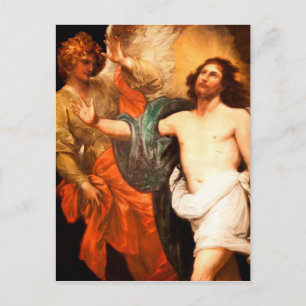 Verhoogde Christus naar boven Briefkaart