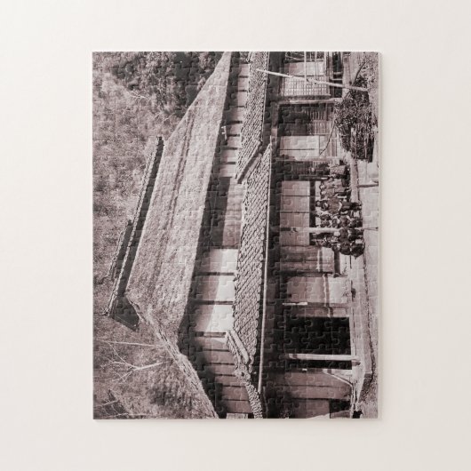 Verhoogde dakboerderij van Mimasaka Legpuzzel (Verticaal)