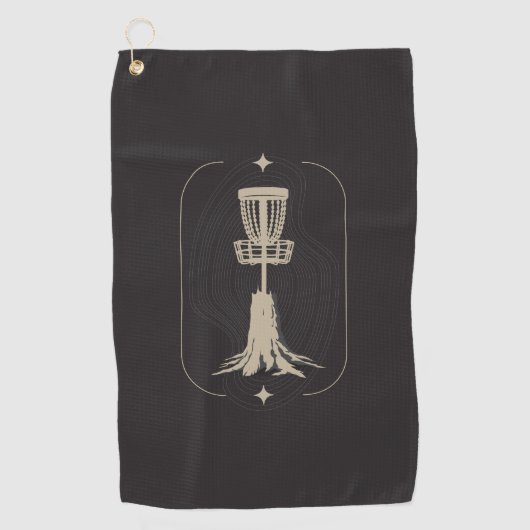 Verhoogde Disc Golf Basket Disc Handdoek (Voorkant)