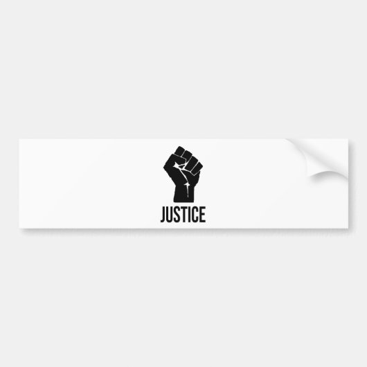 Verhoogde eerste justitie weerstaan bumpersticker (Voorkant)