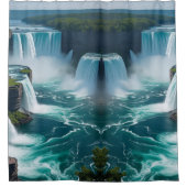 Verhoogde elegantie - Panoramische Niagara-Herfste Douchegordijn (Voorkant)