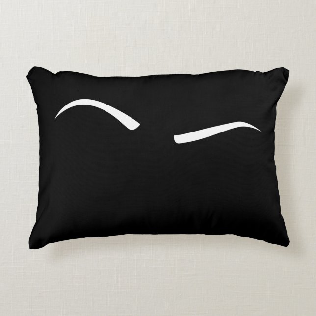 Verhoogde eyebrow (wit) accent kussen (Voorkant)