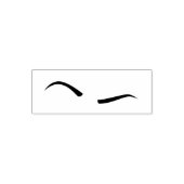 Verhoogde eyebrow (zwart)  zelfinktende stempel (Design)