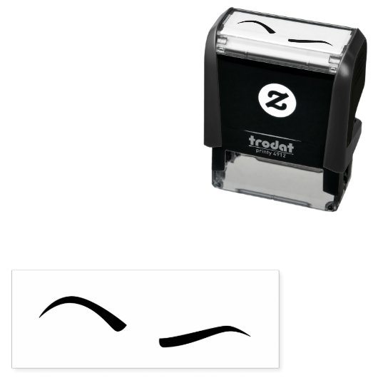 Verhoogde eyebrow (zwart)  zelfinktende stempel (In situ)