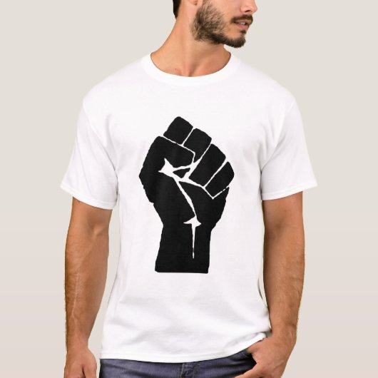 Verhoogde geslepen vuist t-shirt (Voorkant)