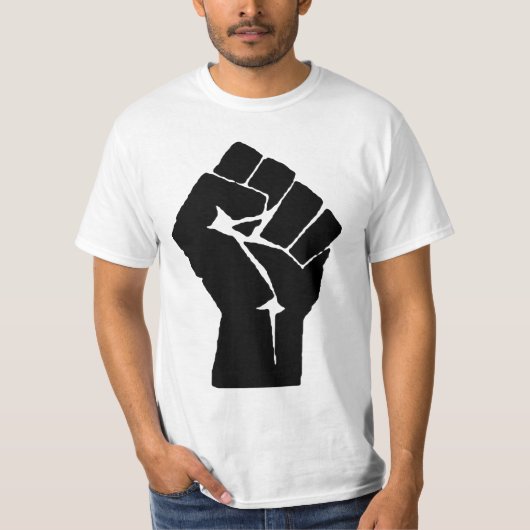 Verhoogde geslepen vuist t-shirt (Voorkant)