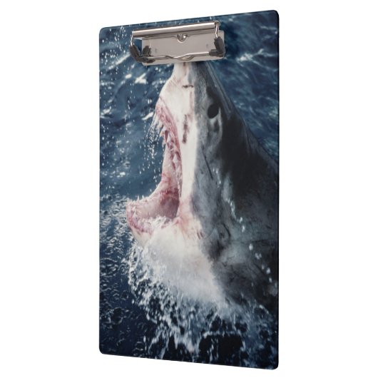 Verhoogde haaienmond open klembord (Links)