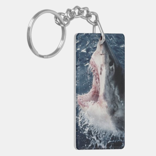 Verhoogde haaienmond open sleutelhanger (Voorkant Links)