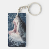 Verhoogde haaienmond open sleutelhanger (achterkant)