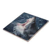 Verhoogde haaienmond open tegeltje (Zijkant)