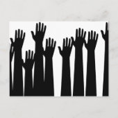 Verhoogde handen briefkaart (Voorkant)