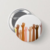 Verhoogde handen ronde button 5,7 cm (Voorkant /achterkant)