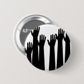 Verhoogde handen ronde button 5,7 cm (Voorkant /achterkant)