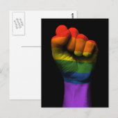 Verhoogde knelpunt met Gay Pride Rainbow-vlag Briefkaart (Voorkant / Achterkant)