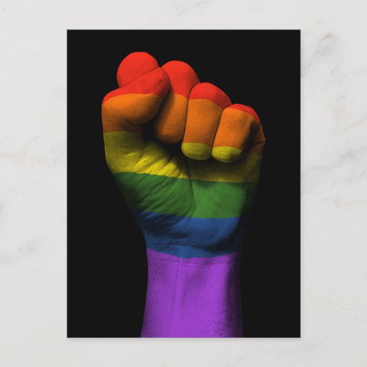 Verhoogde knelpunt met Gay Pride Rainbow-vlag Briefkaart (Voorkant)