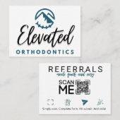 Verhoogde orthodontie Kaart Visitekaartje (Voorkant / Achterkant)