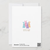 Verhoogde pakketten Pasen Feestdagenkaart (Achterkant)