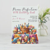 Verhoogde picknick kleurrijke 40e verjaardagsfeest kaart (Staand voorkant)