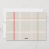 Verhoogde Plaid Gezellige Cabin Beige Rood Bos Gro Feestdagenkaart (Achterkant)