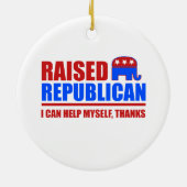 Verhoogde Republikein. Ik kan mezelf helpen. Keramisch Ornament (Achterkant)