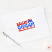 Verhoogde Republikein. Ik kan mezelf helpen. Ronde Sticker (Envelop)