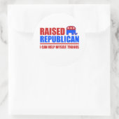 Verhoogde Republikein. Ik kan mezelf helpen. Ronde Sticker (Tas)