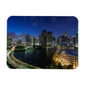 Verhoogde skyline van Brickell Key Magneet (Horizontaal)