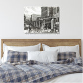 Verhoogde spoorweg in Greenwich Street, New York Canvas Afdruk (Insitu (Slaapkamer))