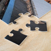 Verhoogde spoorweg in het centrum van Chicago over Legpuzzel (Zijkant)