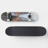 Verhoogde spoorweg in het centrum van Chicago over Skateboard (Horizontaal)