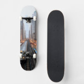 Verhoogde spoorweg in het centrum van Chicago over Skateboard (Voorkant)