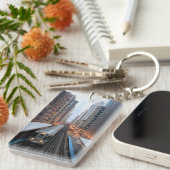 Verhoogde spoorweg in het centrum van Chicago over Sleutelhanger (Voorkant Rechts)