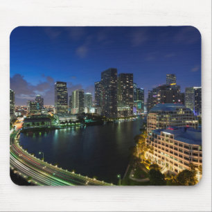 Verhoogde stadshemelijn vanaf Brickell Key Muismat