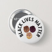 Verhoogde vuist - zwarte liften ronde button 5,7 cm (Voorkant /achterkant)