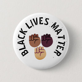 Verhoogde vuist - zwarte liften ronde button 5,7 cm