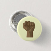 Verhoogde zwarte vuist ronde button 3,2 cm (Voorkant /achterkant)