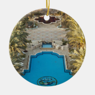 Verhoogde zwembad van het uitzicht Herods Palace H Keramisch Ornament